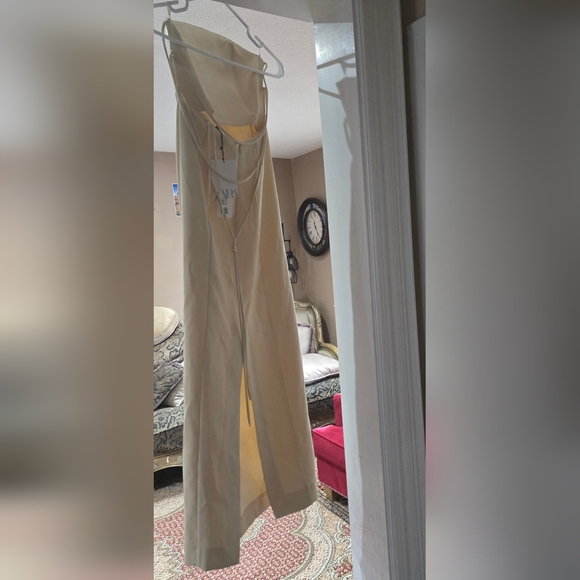 NWT Zara Satin Effect Cream Maxi Dress - Picture 13 of 14